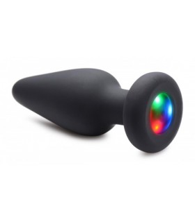 LIGHT-UP SILICONE ANAL PLUG WITH LED LIGHT M