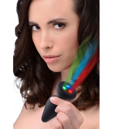 LIGHT-UP SILICONE ANAL PLUG WITH LED LIGHT S