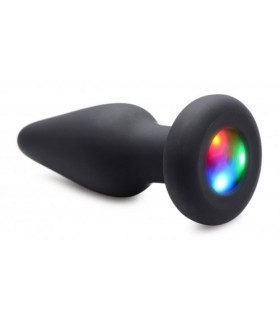 PLUG ANAL SILICONA LIGHT-UP CON LUZ LED S