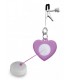 LIGHT UP HEART SILICONE NIPPLE CLAMPS WITH LED LIGHT