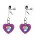 LIGHT UP HEART SILICONE NIPPLE CLAMPS WITH LED LIGHT