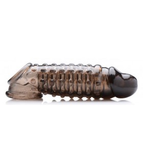 SHEATH FOR 3.8 CM DARK EXTENDED RIBBED PENIS