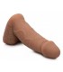 PENIS MIT SCHLAMMEN HODEN 12'7 CM BRAUN