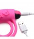 ANNEAU VIBRANT EN SILICONE USB ROSE AVEC COMMANDE