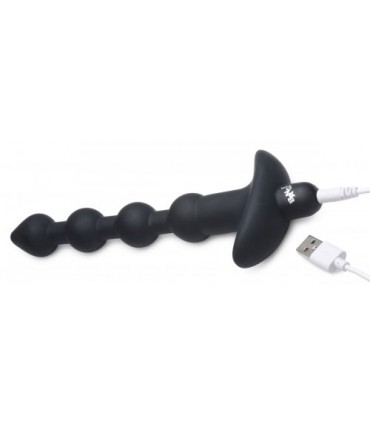 TIRA ANAL VIBRADORA USB C/ MANDO NEGRA