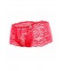 SHORT ROSE DENTELLE GARÇON ROUGE S/M