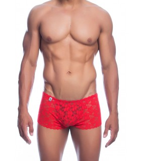 SHORTS ROSE LACE BOY RED L/XL