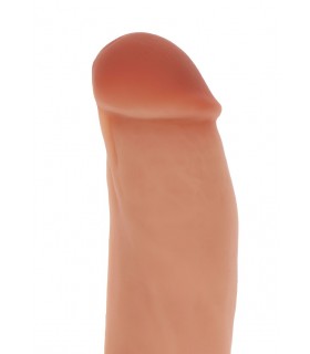 PENE SILICONE 18 CM CON TESTICOLI IN CARNE