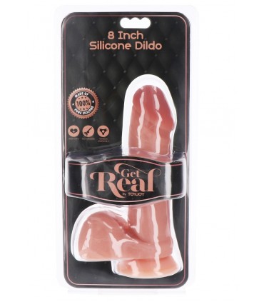 20 CM SILICONE PENIS WITH FLESH TESTICLES