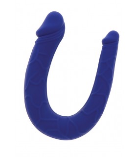 DOUBLE SILICONE PENIS 30 CM BLUE