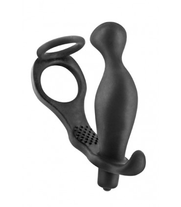 ANILLO PENE CON PLUG VIBRADOR SILICONA AP070