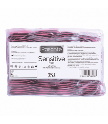 PASANTE PRESERVATIVO SENSITIVE ULTRAFINO BOLSA 144 UDS
