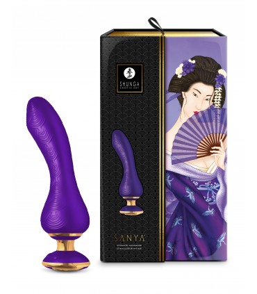 SHUNGA VIBRATORE MASSAGGIATORE SANYA USB LILLA