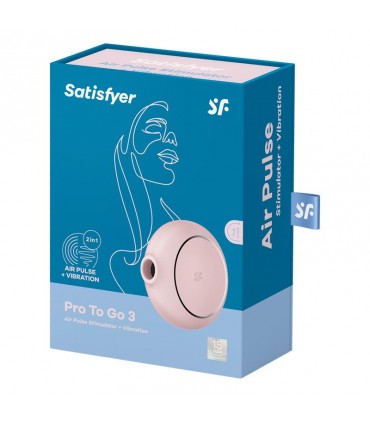 SATISFYER VIBRATOR SUCTIONER PRO TO GO 3 ROSA