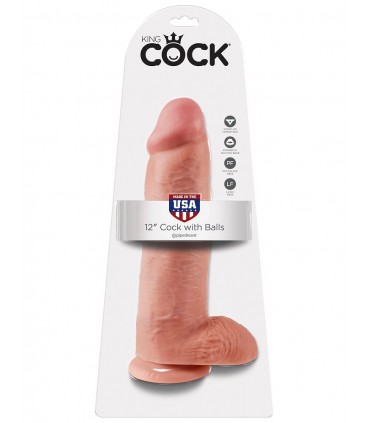12" COCK WITH BALLS  LIGHT