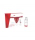 RED THONG WITH PEARLS + LUBRICANT STRAWBERRY INTT 50 ML