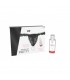 BLACK THONG WITH PEARLS + LUBRICANT STRAWBERRY INTT 50 ML