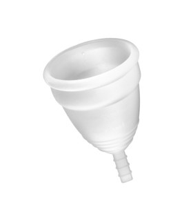 COPA MENSTRUAL SILICONA BLANCA TALLA S