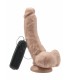 VIBRATING PENIS W/ TESTICLES AND SUCTION CUP 20"5 CM
