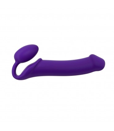 ARNÉS DILDO STRAP-ON FLEXIBLE SILICONA SUAVE VIOLETA XL