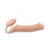 ARNÉS DILDO STRAP-ON  FLEXIBLE SILICONA SUAVE NUDE XL