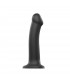 DILDO C/VENTOSA APTO ARNÉS DUAL DENSITY FLEXIBLE NEGRO L