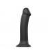 DILDO C/VENTOSA APTO ARNÉS DUAL DENSITY FLEXIBLE NEGRO XL