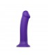 DILDO C/VENTOSA APTO ARNÉS DUAL DENSITY FLEXIBLE VIOLETA XL