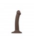 DILDO C/VENTOSA APTO ARNÉS DUAL DENSITY FLEXIBLE CHOCOLATE S