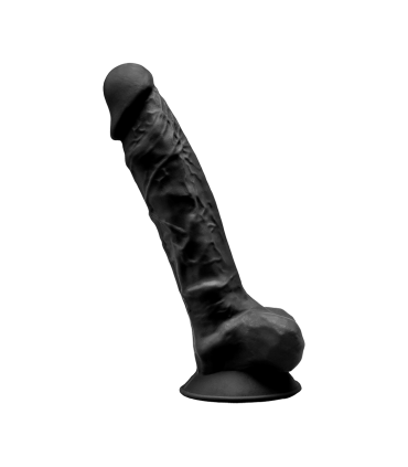 SILEXD SILICONE DILDO MODEL 1 9" BLACK