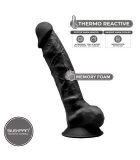 SILEXD SILICONE DILDO MODÈLE 1 9" NOIR