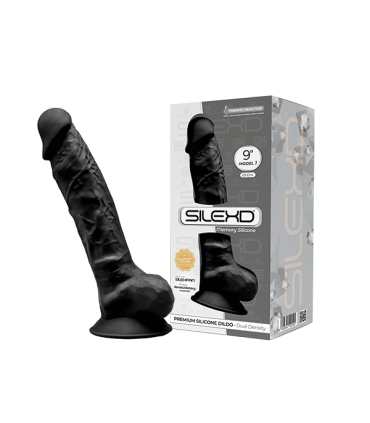 SILEXD DILDO IN SILICONE MODELLO 1 9" NERO