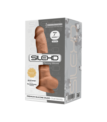 DILDO IN SILICONE SILEXD MODELLO 1 7" CARAMELLO