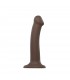 DILDO C/VENTOSA APTO ARNÉS DUAL DENSITY FLEXIBLE CHOCOLATE M