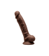 SILEXD SILICONE DILDO MODÈLE 1 7" MARRON