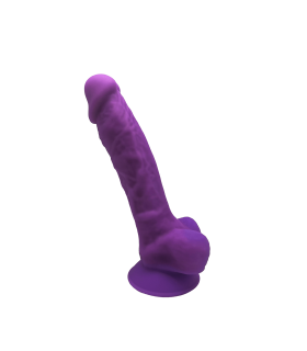 SILEXD SILICONE DILDO MODEL 1 7" PURPLE