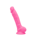 SILEXD SILICONE DILDO MODÈLE 1 7" ROSE PHOSPHORESCENT