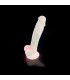 SILEXD SILICONE DILDO MODÈLE 1 7" ROSE PHOSPHORESCENT