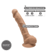 SILEXD SILICONE DILDO MODEL 1 9" CARAMEL