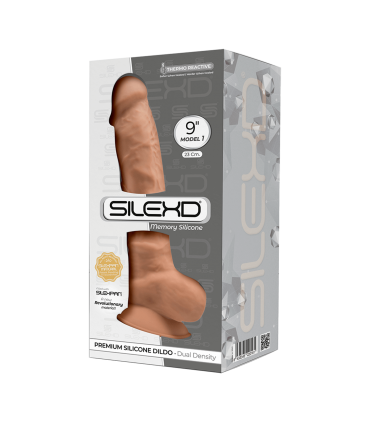 SILEXD DILDO EN SILICONE MODÈLE 1 9" CARAMEL