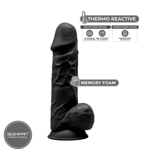 SILEXD SILICONE DILDO MODEL 4 8'5" BLACK