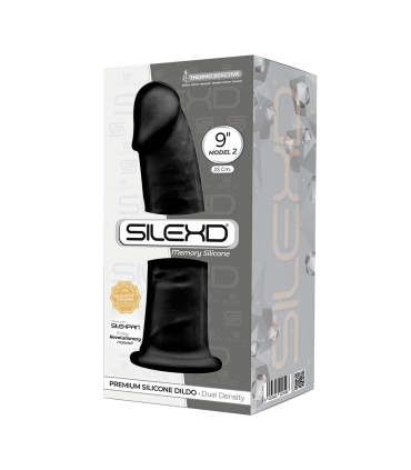 SILEXD SILICONE DILDO MODEL 2 9" BLACK