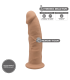 SILEXD SILICONE DILDO MODEL 2 7'5" CARAMEL