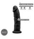 SILEXD SILICONE DILDO MODEL 2 7'5" BLACK