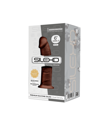 SILEXD DILDO SILICONA MODEL 2 6" MARRÓN