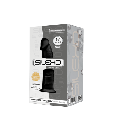 SILEXD DILDO SILICONA MODEL 2 6" NEGRO