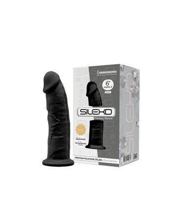 SILEXD SILIKONDILDO MODELL 2 6" SCHWARZ