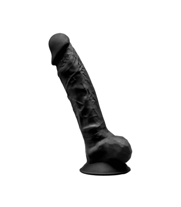 SILEXD SILICONE DILDO MODEL 1 8" BLACK