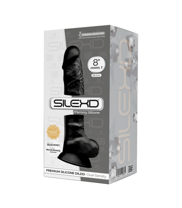 DILDO IN SILICONE SILEXD MODELLO 1 8" NERO