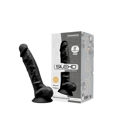 DILDO IN SILICONE SILEXD MODELLO 1 8" NERO